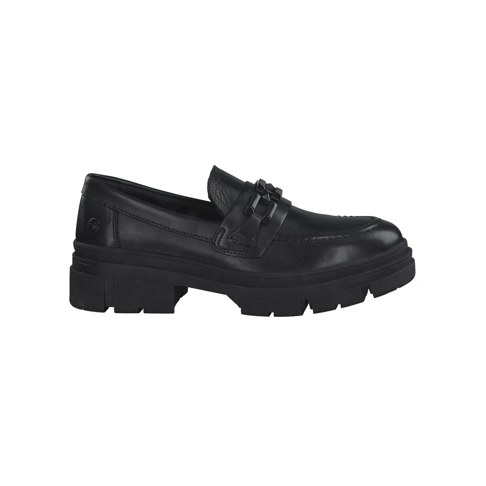 Tamaris félcipő/black lea 003 fekete 38.0 196355_A