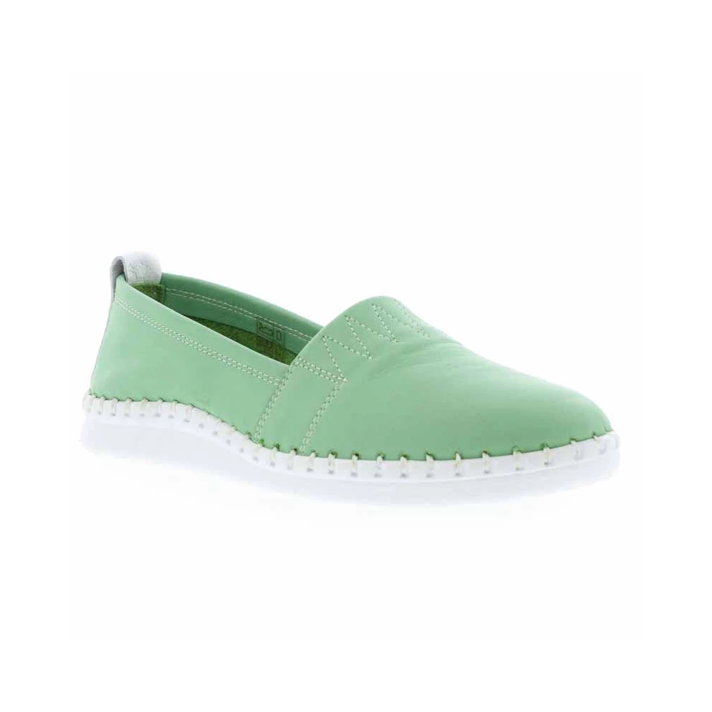 Mago női bőr mokaszin/ irish green white 200407_B.jpg