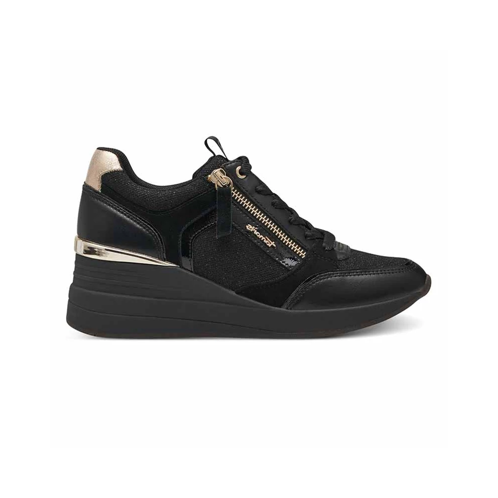 Tamaris sportcipő/black gold048 fekete 37.0 201929_A