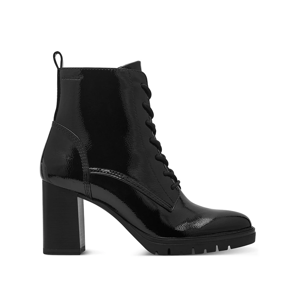 Tamaris bokacipő/black pat018 fekete 38.0 202056_A