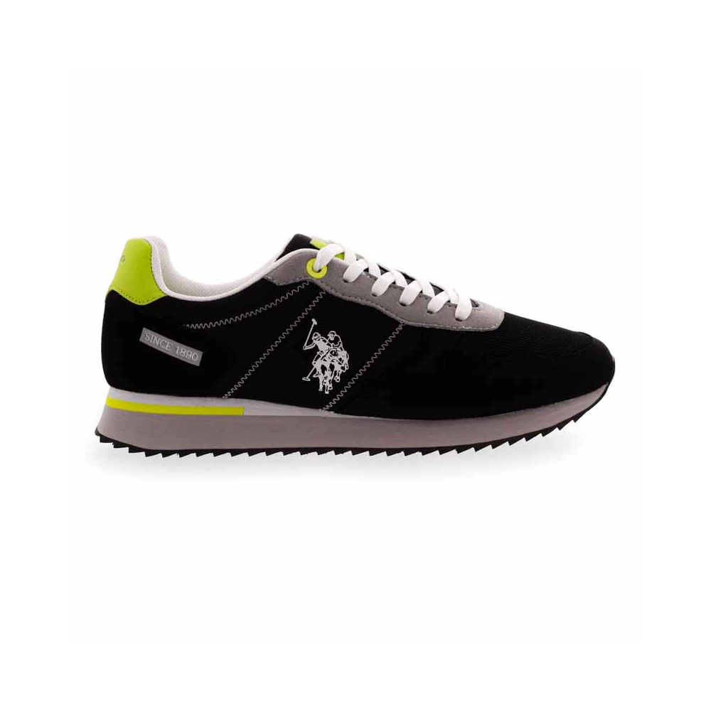 U.S.Polo sportcipő/ 4HT1 black l.green fekete 44.0 205865_A