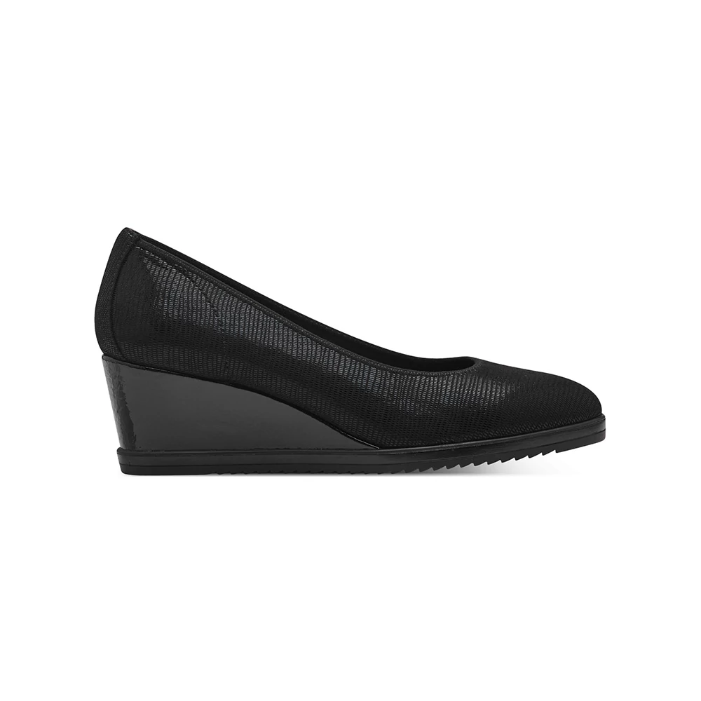 Tamaris félcipő/black struct 006 fekete 37.0 207818_A