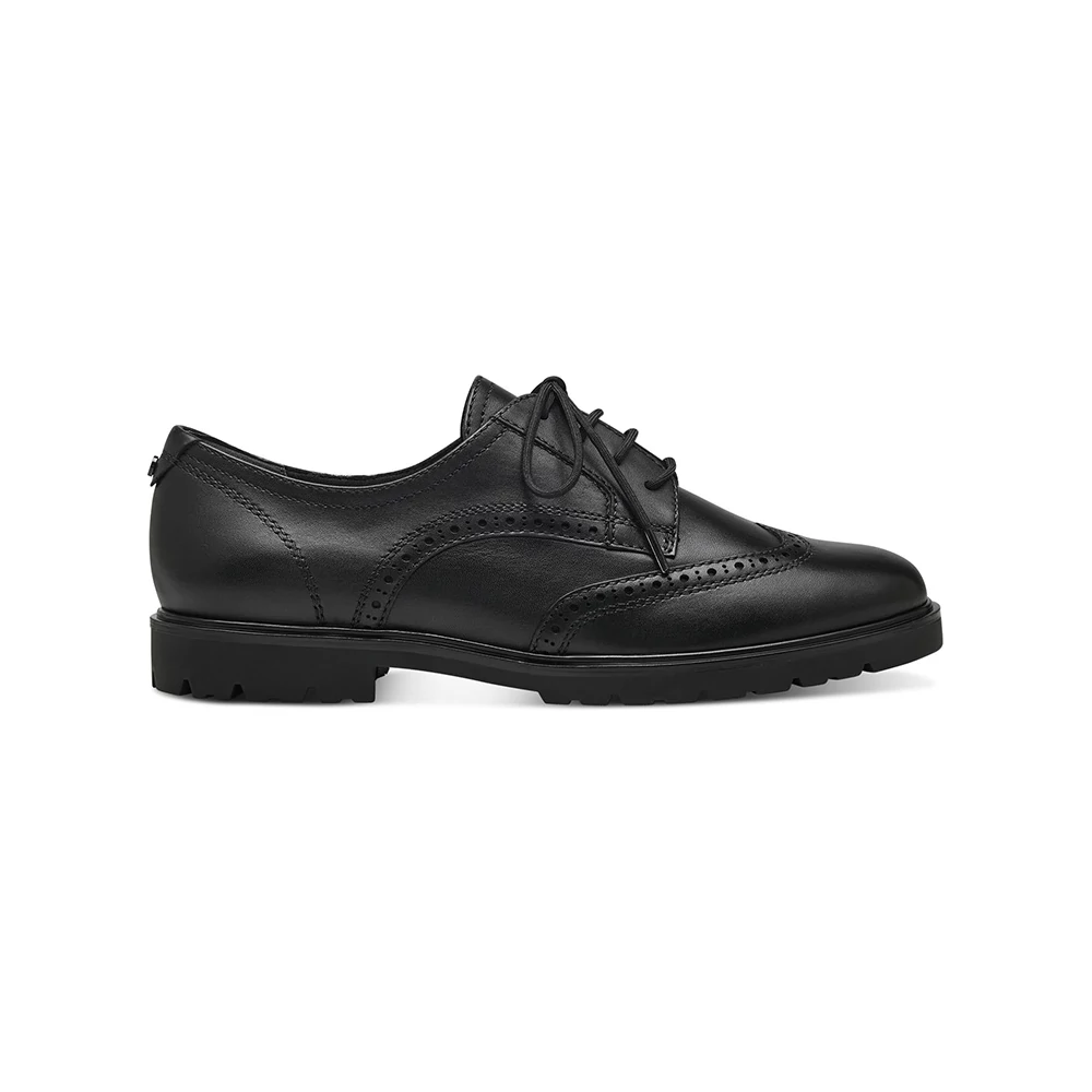 Tamaris félcipő/black lea 003 fekete 41.0 207832_A