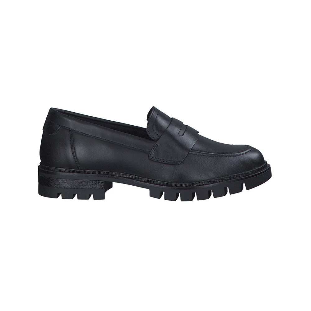 Tamaris félcipő/black lea 003  fekete 38.0 207842_A