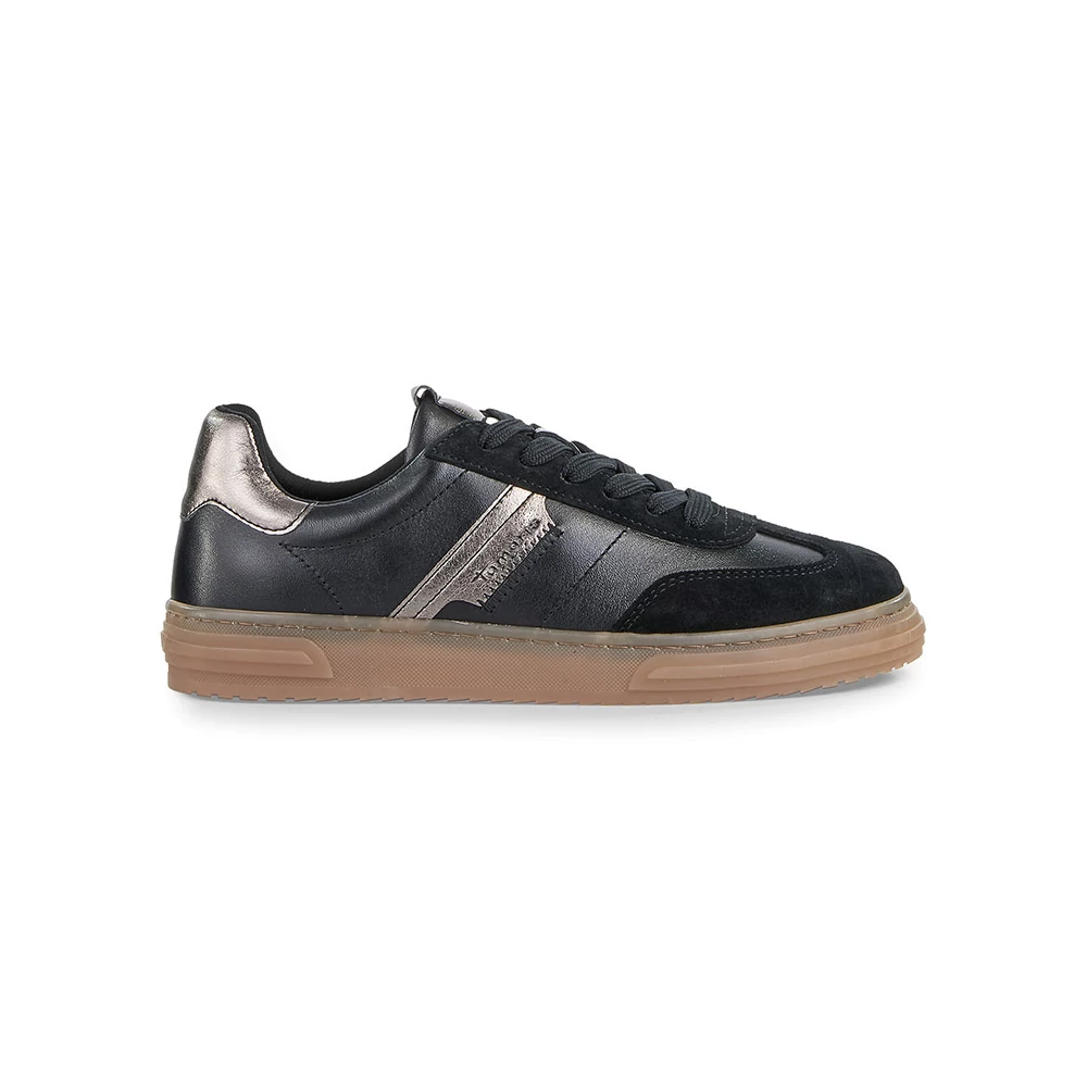 Tamaris sportcipő/black lea003  fekete 37.0 208025_A
