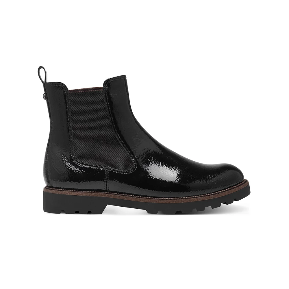 Tamaris bokacsizma/black pat 018   fekete 36.0 208299_A
