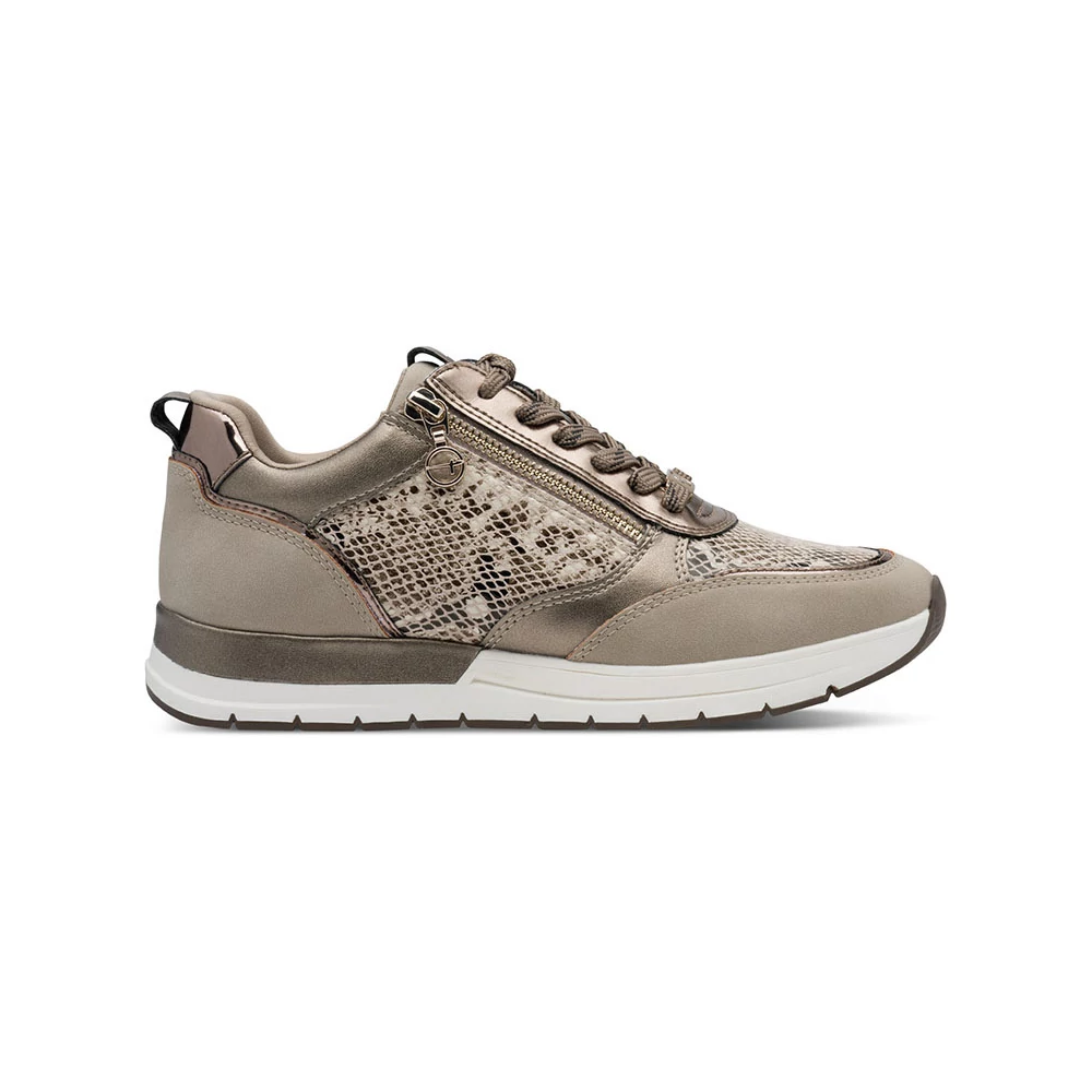 Tamaris sportcipő/taupe-snake 393 tejeskávé 38.0 214069_A
