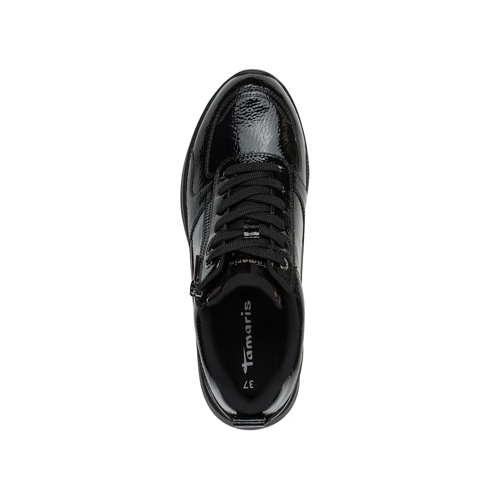Tamaris sportcipő/black pat 018  214071_D.jpg