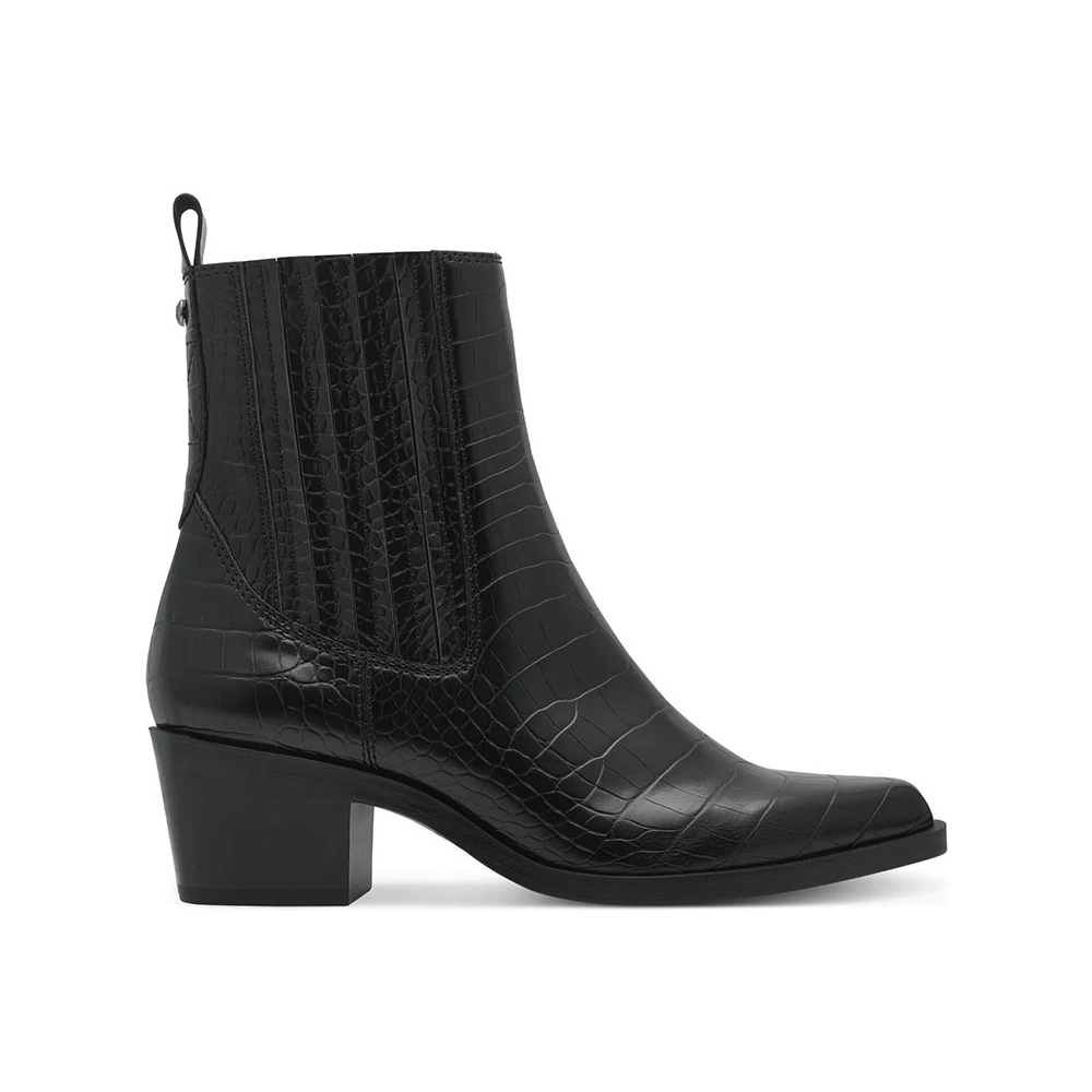 Tamaris bokacsizma/black croc028  fekete 38.0 214087_A