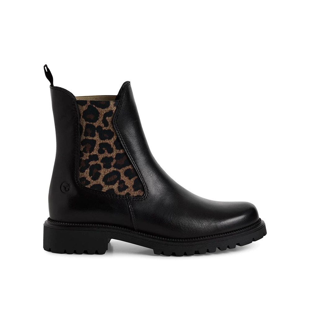 Tamaris bokacsizma/black leo 090  fekete 38.0 214092_A