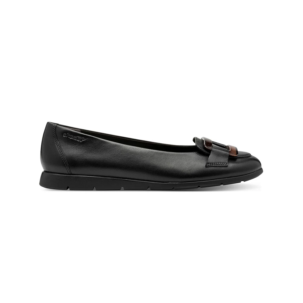 Tamaris félcipő/black lea 003   fekete 37.0 214181_A