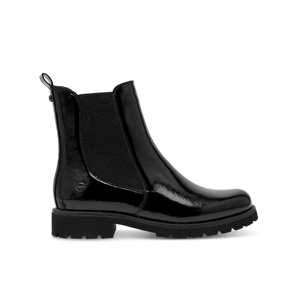 Tamaris bokacsizma/black pat 018  fekete 36.0 214350_A