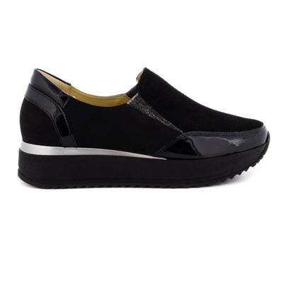 Via Roma félcipő/ SILVIA black lack K102 fekete  190671_A