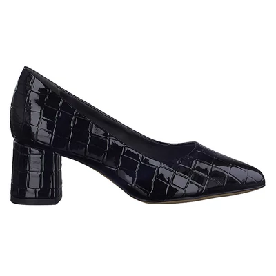 Jana pumps/black croco fekete  201649_A