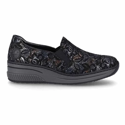 Rieker félcipő/schwarz metal fekete  201735_A Rieker félcipő/schwarz metal fekete  201735_A