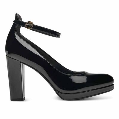 Tamaris félcipő/black pat018 fekete  201956_A