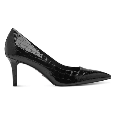 Tamaris pumps/black croco028 fekete  201994_A