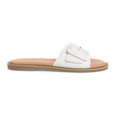 Tamaris papucs/white leather 117  fehér  204200_A