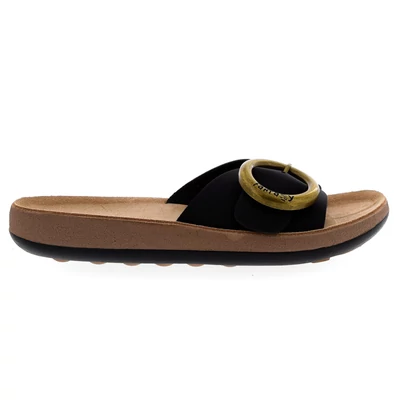 Fantasy Sandals női bőr papucs fekete  207070_A