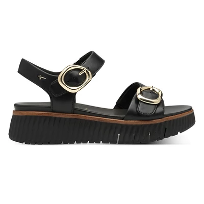 Tamaris comfort szandál/black 001  fekete  210553_A