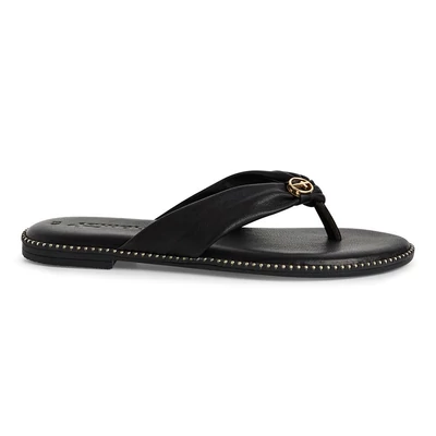 Tamaris papucs/black 001  fekete  211064_A