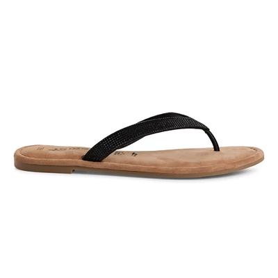 Tamaris papucs/black glam 043  fekete  211070_A