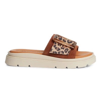 Tamaris papucs/cognac leo 390 barna  211228_A