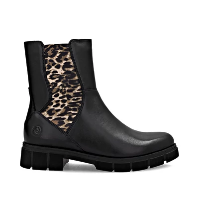 Remonte bokacsizma/schwarz-leo  fekete  213871_A