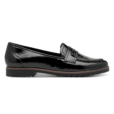 Tamaris félcipő/black pat 018  fekete  214002_A