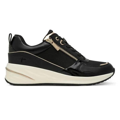 Tamaris sportcipő/black gold 048  fekete  214072_A