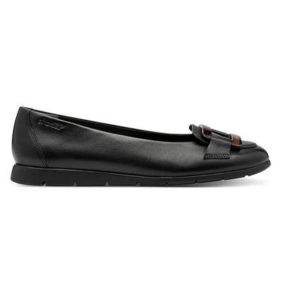 Tamaris félcipő/black lea 003   fekete  214181_A