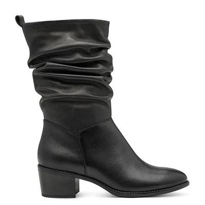 Tamaris csizma/black lea 003  fekete  214304_A